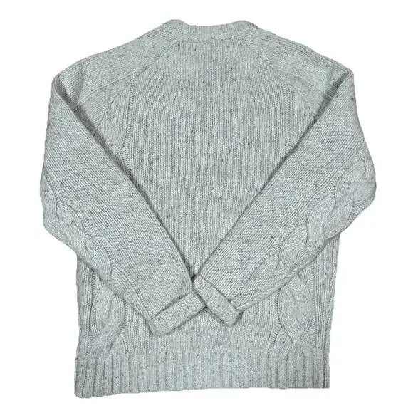 Taylor Stitch The Topside Sweater in Natural Cable Knit 36 XS Merino Wool Blend